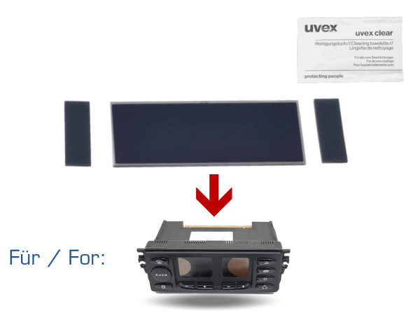 Display Klimabedienteil für PORSCHE Boxster 986 Klimasteuerung LCD Reparatur V1
