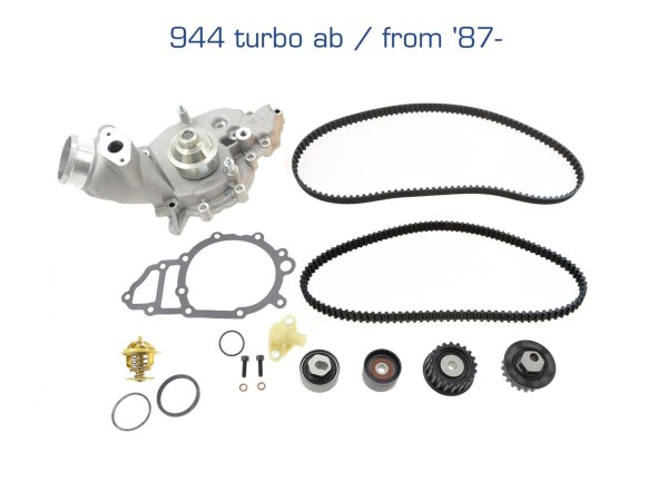 Bomba de agua + correa de distribución + rodillos de carrera para Porsche 944 Turbo 951 desde el '87- Establecer LC