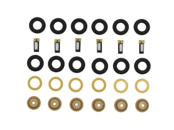 6x Set di sigillatura per Porsche 964 993 Sigilli di ugelli di iniezione + filtri