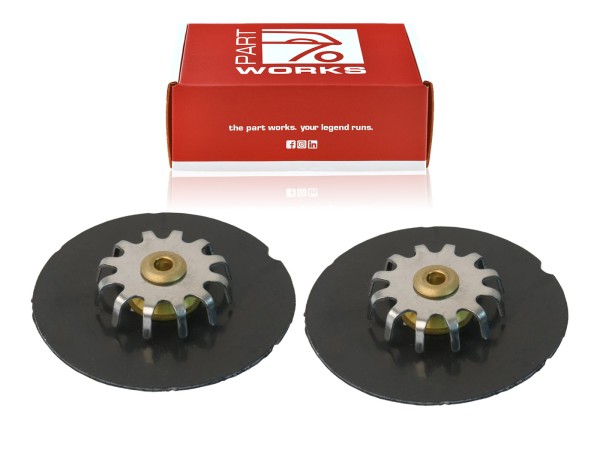 2x dempingsblad voor Porsche 944 S2 968 964 Carrera remklauw aan de voorkant 40 mm
