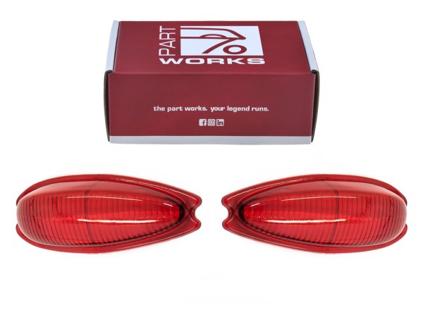 Taillight glasses for Porsche 356 US red L+R