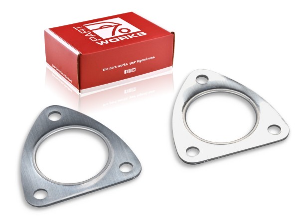 2x manifold gaskets for PORSCHE 924S 944 968 exhaust manifold KAT to Y-pipe