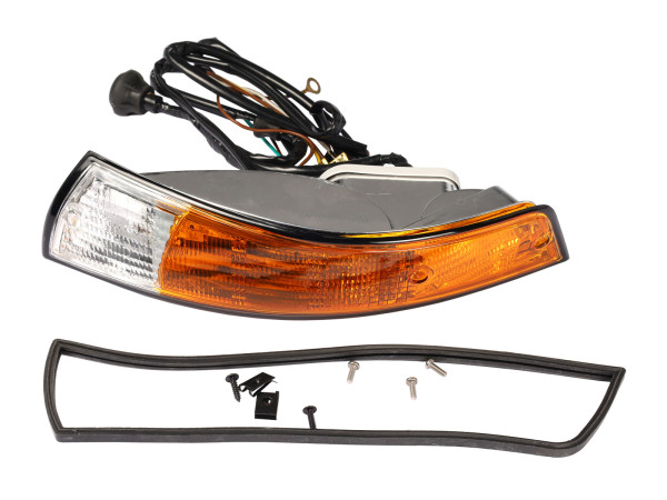 1x knipperlicht voor PORSCHE 911 F 2.4 COMPLEET LINKS ZWART METAAL
