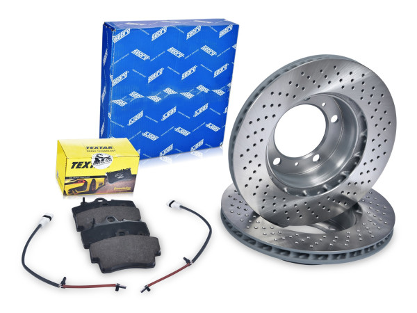 Disques de frein + plaquettes de frein + semaine pour Porsche 987 Boxster Cayman 2.7 Front