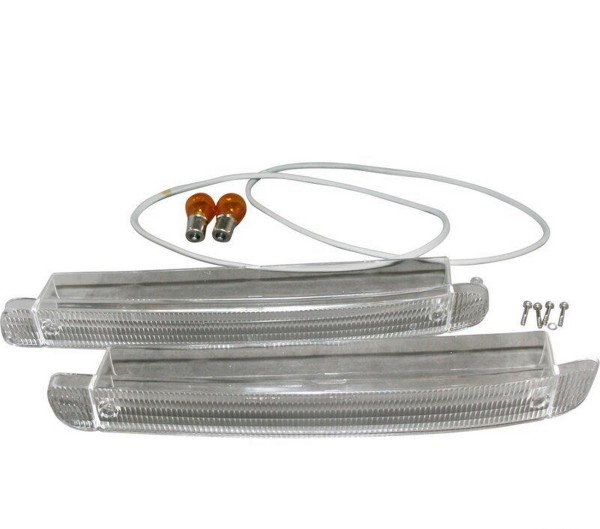 Tie -off glass for Porsche 944 S2 Turbo turn signals in front clear white l+r