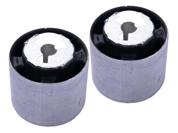 2x custodia di trasferimento con cuscinetti in gomma per PORSCHE Panamera 970 asse posteriore POSTERIORE