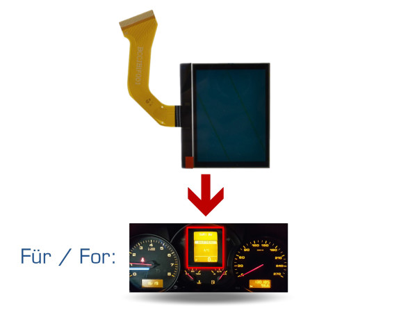 Display for Porsche Cayenne 955 9Pa combination instrument yellow