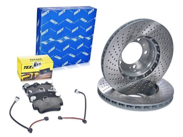Bremsscheiben + Bremsbeläge + WK für PORSCHE 997 987 Boxster Cayman VORNE