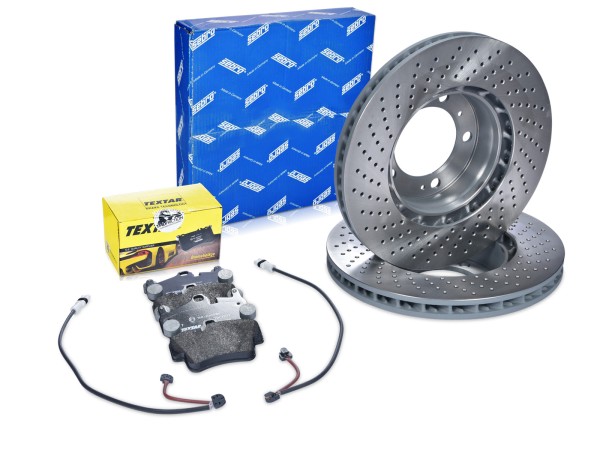Remschijven + remblokken + wk voor Porsche 997 Carrera 4 325Ps
