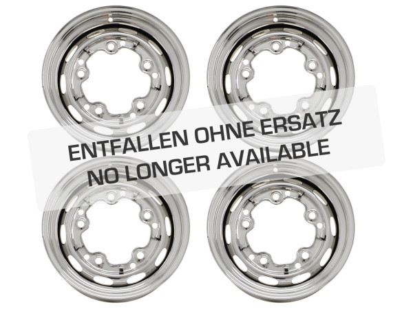 4x cerchi in acciaio per Porsche 356 VW Beetle RIM 5x205 ET15 5.5x15 Chrome