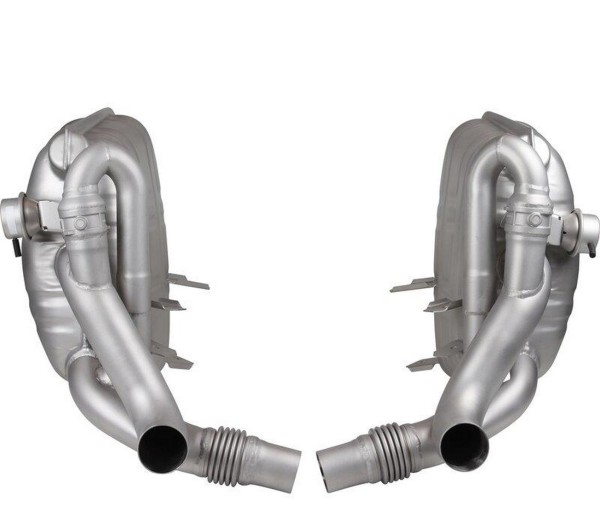 Rear silencer for PORSCHE 997 Carrera Sport flap exhaust V2A L+R