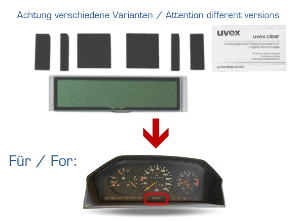 Display Außentemperaturanzeige für MERCEDES W126 Tacho ATA 6-Polig