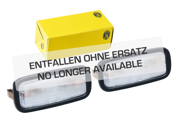2x interior lamp for Porsche 356 911 F G SC 930 964 993 Black NLA